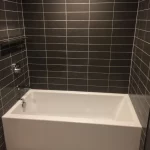 bathroom remodel black tile