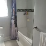 bathroom remodel bath in corner
