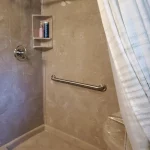 bathroom remodel shower with bar